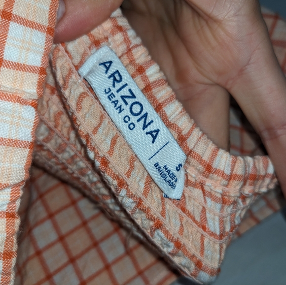 Retro 90's Style Arizona Jean Co. 100% Cotton Flannel Dress Size Small - Picture 7 of 9